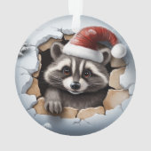 Süßer 3D-Waschbär Ornament (Rückseite)