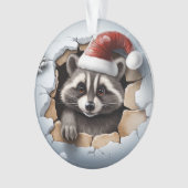 Süßer 3D-Waschbär Ornament (Vorderseite)