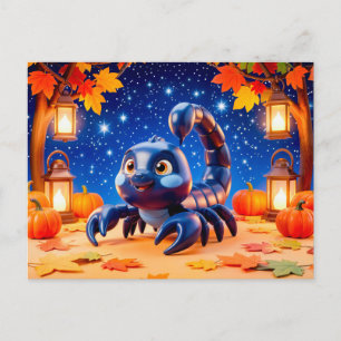 Süßer 3D-Zodiak-Skorpion-Charakter Postkarte