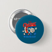 Süßer 4. Hey Chicago Juli Was sagt der Hund Baseba Button (Vorne & Hinten)