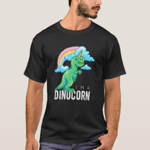 Süßer 8-Bit-Dinocorn-Dinosaurier-Einhorn-Paläontol T-Shirt