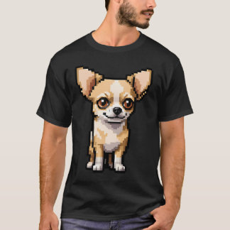 Süßer 8-Bit-Pixel-Pug-Hund Retro-Gamer T-Shirt