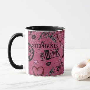 Süßer 90er Retro Rosa Girly Punk Tasse