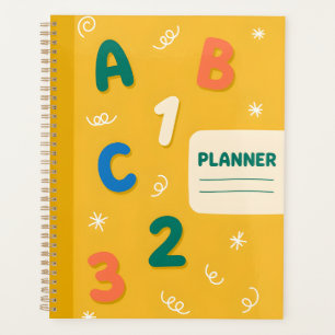 Süßer ABC 123 Planer Senfgelb
