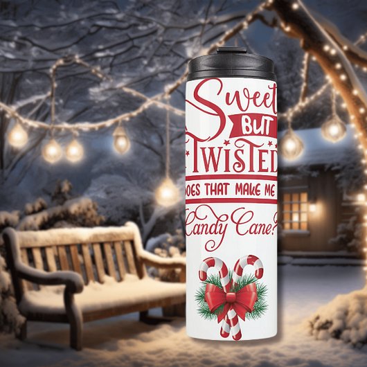 Süßer, aber gedünsteter Candy Cane Thermal Tumbler Thermosbecher