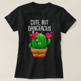 Süßer aber gefährlicher Kaktus lustige Cartoon-Kun T-Shirt