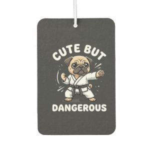 Süßer aber gefährlicher Pug-Hund Karate Autolufterfrischer