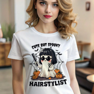 Süßer aber gruseliger Friseur Halloween Barbier Ge T-Shirt