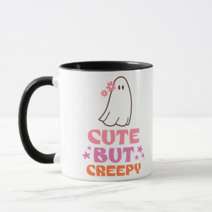 Süßer aber gruseliger Geist mit weißen Halloween-S Tasse