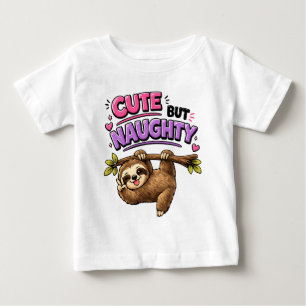 Süßer aber unartiger Faultier Baby T-shirt