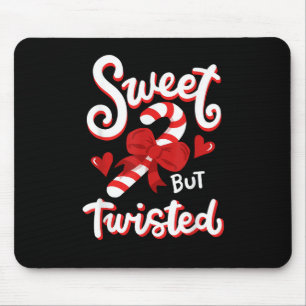 Süßer aber verdrehter lustiger Weihnachts-Candy-Ca Mousepad