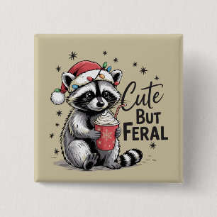Süßer aber verwilderter Weihnachtswaschbär Süßes T Button
