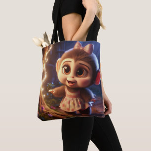 Süßer Affe in einem Kleid Tasche