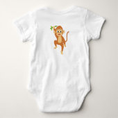 Süßer Affe mit Bambus Baby Strampler (Rückseite)