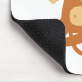 Süßer Affe mit Bambus Mousepad (Ecke)