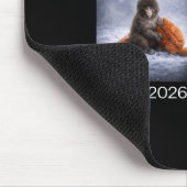 Süßer Affe Punch Meme lustiges Tierdesign Mousepad (Ecke)