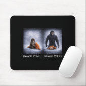 Süßer Affe Punch Meme lustiges Tierdesign Mousepad (Mit Mouse)