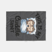Süßer Affe schläft Paar Das ist mein Kuscheln  Fleecedecke (Vorderseite (Horizontal))