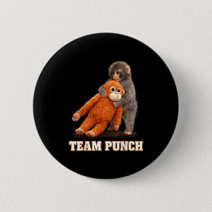 Süßer Affe schlägt Baby-Grafik-Team schlägt groß Button