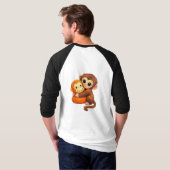 süßer Affe T-Shirt (Schwarz voll)