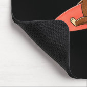 Süßer Affe trägt Surfbrett Strand Sommer Mousepad (Ecke)
