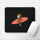 Süßer Affe trägt Surfbrett Strand Sommer Mousepad (Mit Mouse)