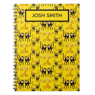 Süßer Affe und Bananendruck Notizblock