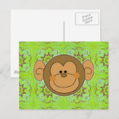 Süßer alberner Affe Gesicht Postkarte (Vorne/Hinten)