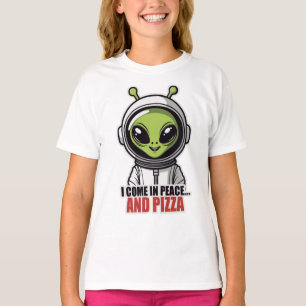 Süßer Alien-Astronaut "Ich komme in Frieden und mi T-Shirt