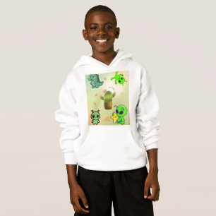 Süßer Alien&Cactus Hoodie, Füge einen Hauch von ko Hoodie