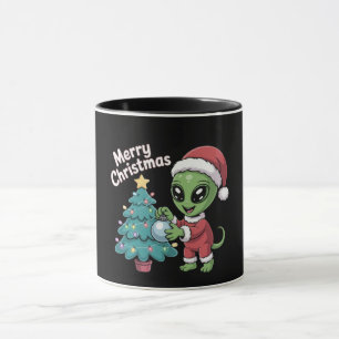 Süßer Alien Weihnachtsmann Lustiger Weihnachtsurla Tasse