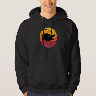 Süßer Alligator Krokodil Retro-Sonnenuntergang Lie Hoodie