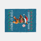 Süßer als dein 67 Energy Gingerbread Baseball C Fleecedecke (Vorderseite (Horizontal))