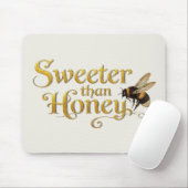Süßer als Honig | Goldenes Vintage-Bienenkunstlieb Mousepad (Mit Mouse)