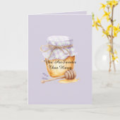 Süßer als Honig Lavendel-Glas-Liebe Karte (Gelbe Blume)