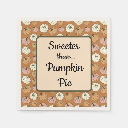Süßer als Kürbiskuchen Serviette (Vorderseite)