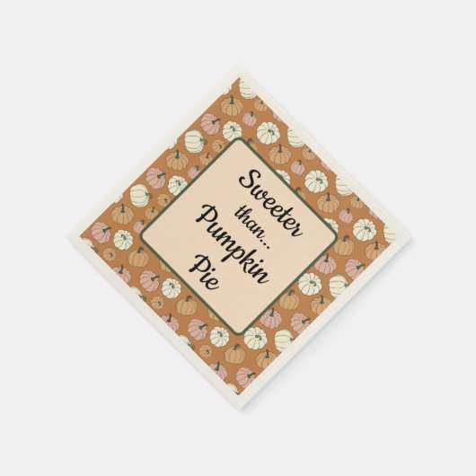 Süßer als Kürbiskuchen Serviette (Ecke)