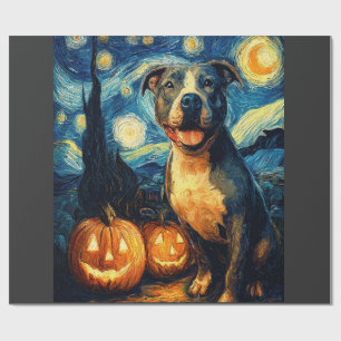 Süßer Amerikanischer Staffordshire Terrier Hund Ha Geschenkpapier
