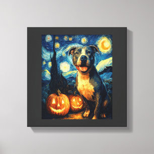 Süßer Amerikanischer Staffordshire Terrier Hund Ha Leinwanddruck