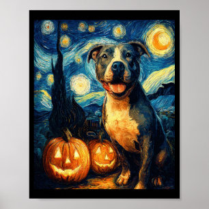 Süßer Amerikanischer Staffordshire Terrier Hund Ha Poster