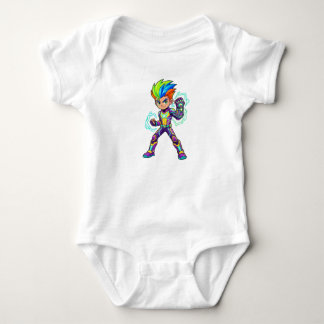 Süßer Anime-Superhelden-Babymitternachtsshirt - Fa Baby Strampler