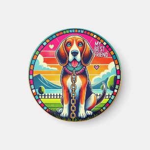 Süßer animierter Hund Magnet