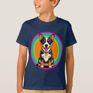 Süßer animierter Hund mit Halsband T-Shirt