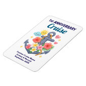 Süßer Anker 1. Jubiläums-Kreuzfahrt Kabinentür Magnet (Linke Seite)