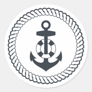 Süßer Anker Runder Aufkleber