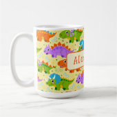Süßer anpassbarer Dinosaurierdruck Kaffeetasse (Links)