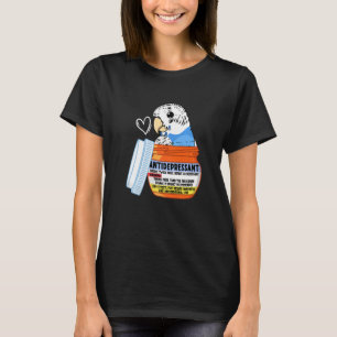 Süßer Antidepressivum-Papagei I Blauer Wellensitti T-Shirt