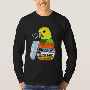 Süßer Antidepressivum-Papagei I Doppel Gelbkopf- T-Shirt