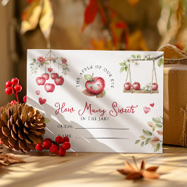 Süßer Apfel unserer Augenbabydusche Begleitkarte