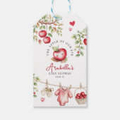 Süßer Apfel unserer Augenbabydusche Geschenkanhänger (Vorderseite)